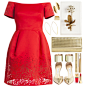 A fashion look from August 2015 featuring red dress, leather shoes and leather handbags. Browse and shop related looks.