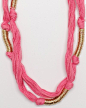 fabric multi necklace at need supply. make with jump rings and waxed cotton? $18