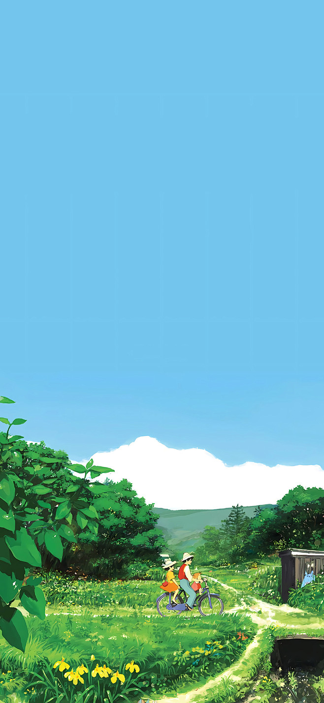 清新唯美插画壁纸，宫崎骏的治愈动漫世界