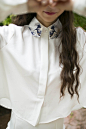 原创品牌设计女装日本和风神奈川冲浪印花长袖白衬衫打底衬衣上衣 3. 新款 2013