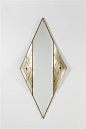 lorenzo burchiellaro // copper and brass 'losanga' wall mirror // 1988.