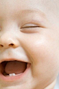 Baby face - close up - laughing - 2 little teeth on bottom front - eyes closed - #S0FT PIN MIX