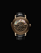 HEURE PASSANTE - CAPITOLE WAVE - PARMIGIANI FLEURIER : Capitole - Heure passante - Wave of PARMIGIANI FLEURIER, white gold set baguette diamonds, black onyx and waves made in white gold - reflecting an exceptional lightOne version in rose gold with black