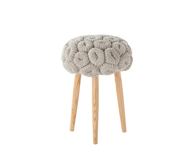 KNITTED STOOL GREY 1...