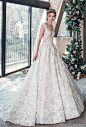 tony ward mariee 2019 cap sleeves sweetheart neckline full embellishment romantic princess ball gown a  line wedding dress chapel train (6) mv