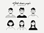 Hand drawn colorless people avatar by Jonathan Larenas | Dribbble