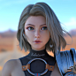 General 1920x1920 Jiao dandan CGI render digital art women face portrait