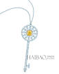 蒂芙尼 (Tiffany & Co.) Keys系列珠宝
 铂金镶嵌黄钻和白钻星形钥匙吊坠