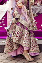 Purple lengha radiant orchid bride