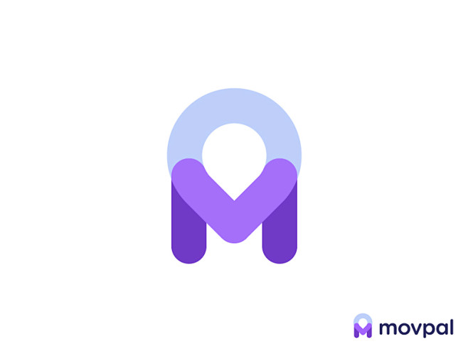 m + pin logo concept...