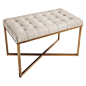 tufted bench with gold base / target: 