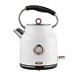 Tower Bottega T10020W Traditional Quiet Boil Kettle, 1.7 Litre, White and Rose Gold: Amazon.co.uk: Kitchen & Home