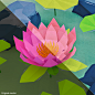 Low poly lotus : A low poly wallpaper I made using Blender.Available for download at geonnyart.deviantart.com