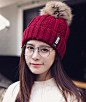 帽子女冬天韩国潮毛线帽加厚秋冬季帽子女士韩版时尚护耳针织帽子