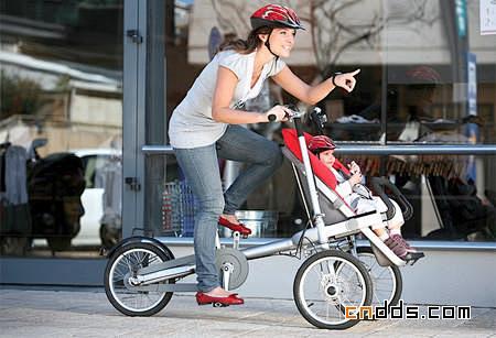 自行车转换成婴儿车
