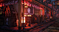 Feudal Japan Artstation challenge - Tsukumogami Market Avenue, Thomas Ripoll Kobayashi : This is my entry for the Artstation contest "Feudal Japan : The Shogunate". The main theme of the scene is the everyday life in a merchant district during t