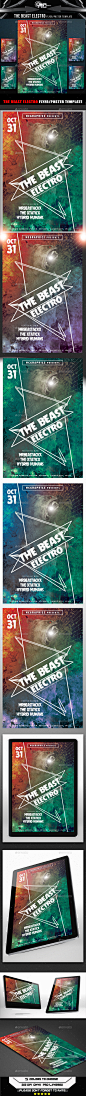 The Beast Electro Flyer Template - Clubs & Parties Events