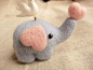 羊毛毡戳戳乐材料包 手工DIY 可爱 大象【非成品】的图片