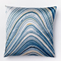 Marble Print Silk Pillow Cover - Dusty Blue | west elm: