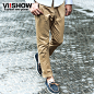 viishow2013春夏新款欧美男裤潮修身男士 卡奇色休闲裤男式休闲裤-tmall.com天猫