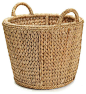 Palm Sweater Weave Log Basket traditional-baskets