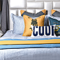 梵廊朵高端样板房间家居软装摆件床上用品多件套床品现代儿童房蓝-淘宝网