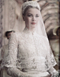 【图】皇室复古婚纱 长袖蕾丝 一字肩 蕾丝婚纱 摩纳哥王妃格蕾丝·凯利 - 美丽说