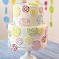 Dots on Dots Tiered Cake: Learn how to make fondant cutouts in The Wilton Method of Cake Decorating