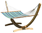 Phat Tommy 15 Ft Arc Stand In Juniper Wood beach-style-hammock-stands-and-accessories