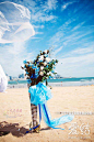 碧海沙滩旁的浪漫婚礼