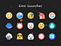 Emo Launcher Icon design google store android application emoji launcher illustration icon