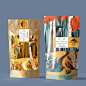 Branding, Packaging Design and Illustration for California Organic Coffee : "Design of packaging and labels for the brand Long Road Coffee at San Diego, California, an organic product."