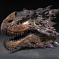 Dragon Skull -Eltanin, Lynton Levengood : First in a series of 3 photo realistic Dragon skulls I have sculpted in Z-brush. I also poly-painted this on in Z-brush. Trying to pick up new skills this year. Working on getting 3D prints done too ;)