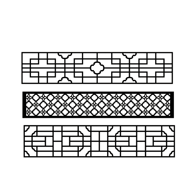 栏杆 窗 花纹 中国风