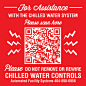 QR Code stickers : Sticker design including QR code for placement on chilled water systems