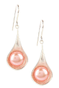 ? Pink Freshwater Pearl Teardrop Earrings #珠宝首饰# #粉珍珠# #耳环#@北坤人素材