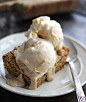 Blondie Sundaes with Maple Syrup Sauce