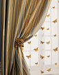 Milano Striped Curtains & Butterfly Sheers