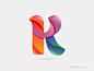 k-logo渐变字体-字体传奇网-中国首个字体品牌设计师交流网