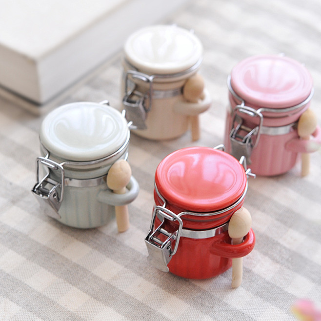 精致陶瓷小茶叶罐 密封罐 