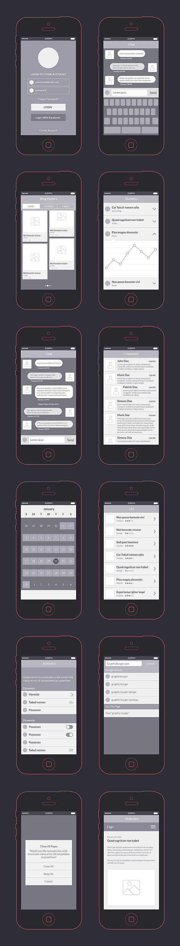 App Wireframes Kit- ...