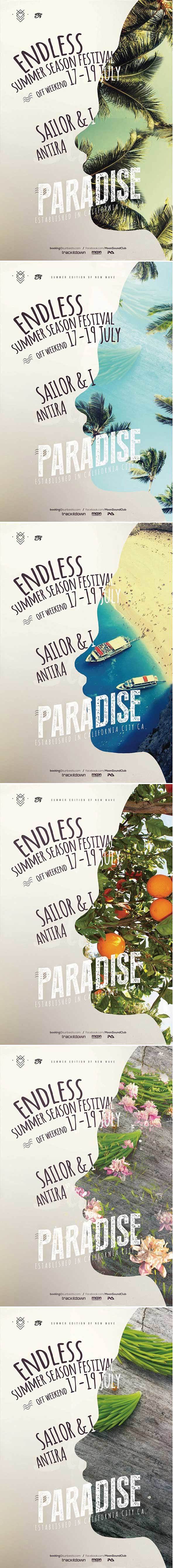 PARADISE夏日乐园系列创意海报