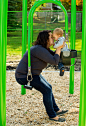 Expression Swing | Industry First Parent and Child Swing | Playground Swing | GameTime : The Expression Swing features both a toddler swing seat and an adult swing seat.