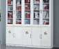 韩式书房橡木白色古典书柜图片
