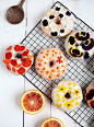 Floral Donuts with Blood Orange and Lemon Ginger Glaze