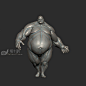 裸体大胖子，男人体 - 雕塑3d模型 3dsnail模型网