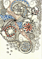 Shelly Beauch, Australia, is probably my favorite zentangle artist. her spirals and loops are beyond amazing!: