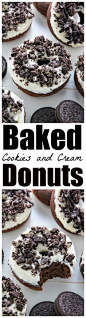 Oreo Cookies and Cream Donuts are baked, not fried, and ready in just 20 minutes!: 