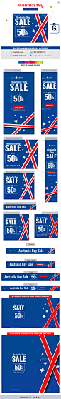 Australia Day Banner Set - Banners & Ads Web Elements