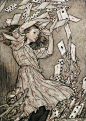 亚瑟·拉克姆(Arthur Rackham,1867-1939)是英国维多利亚时期代表性的插画家，多为幻想文学绘制插画，其中很多是传世名作。其作品风格奇诡狞厉，创造的形象分外鲜明。